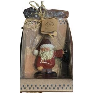 Crazy Mountain Santa Ornament Christmas Holiday Figure Primitive Folk Art NEW